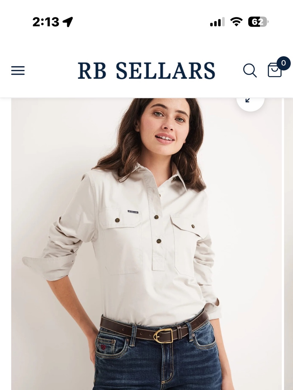 RB Sellars "Sandy" Lightweight Workshirt - Stone